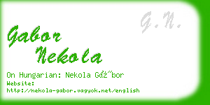 gabor nekola business card